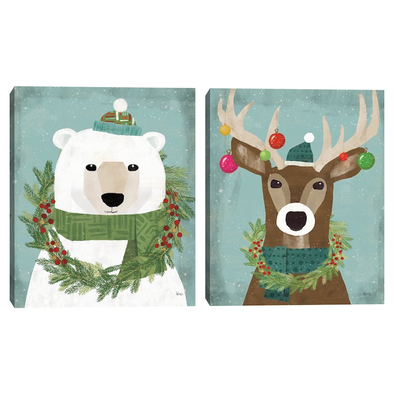 Holiday LIkeness II & III by Veronique Charron Canvas Art Prints