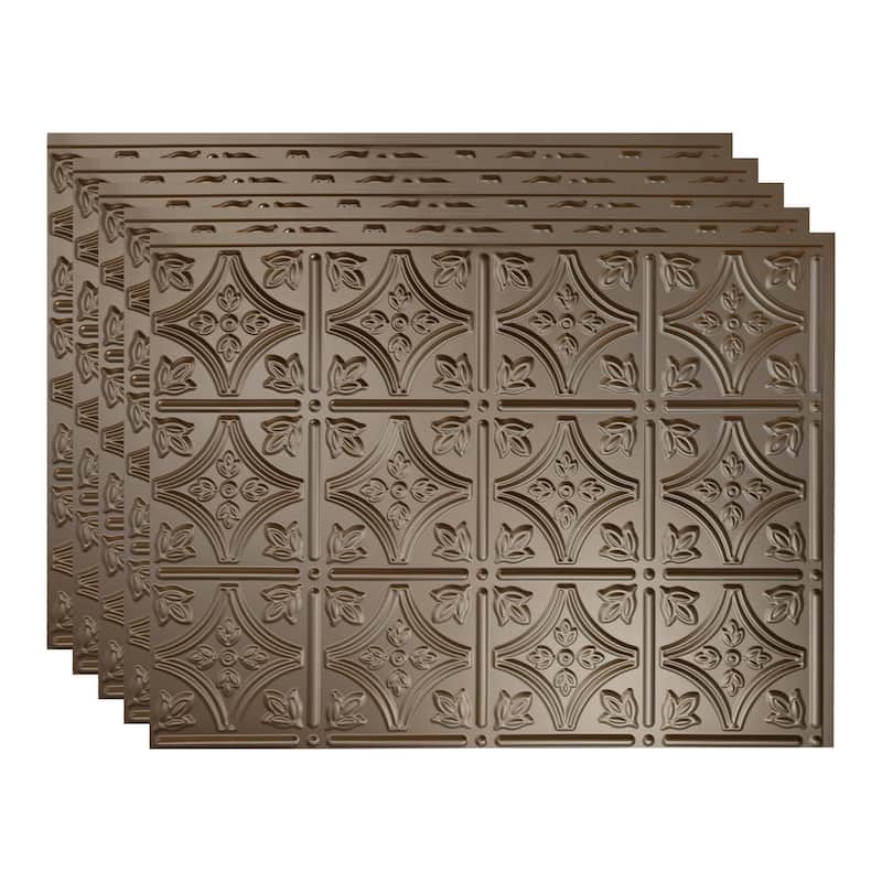 FASÄDE Traditional Style 1 Decorative Vinyl Backsplash Panel - 5 Pack - Argent Bronze