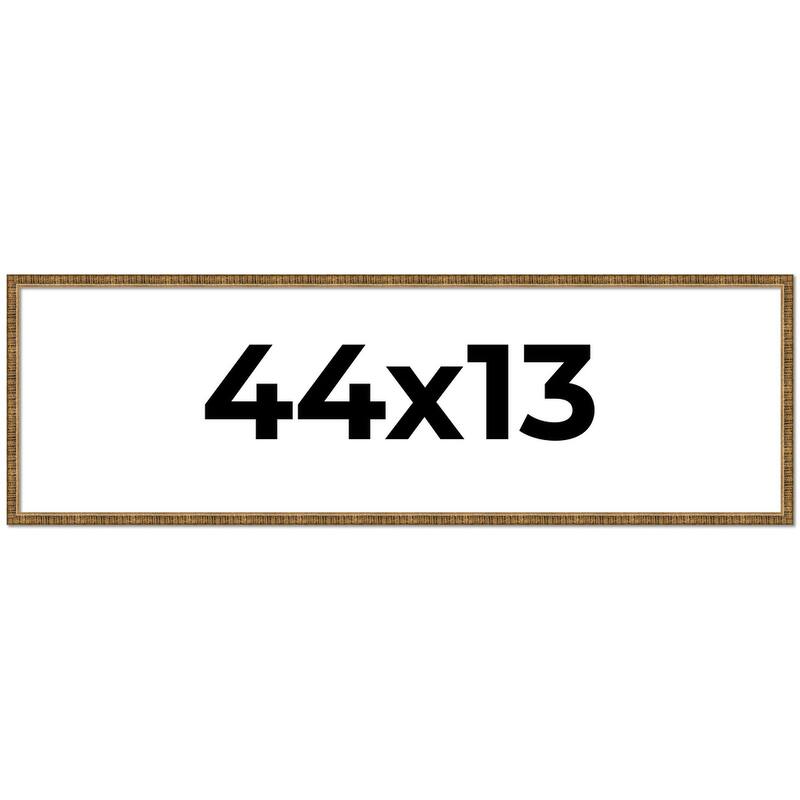 44x13 Frame Gold Picture Frame - Complete Modern Photo Frame Includes