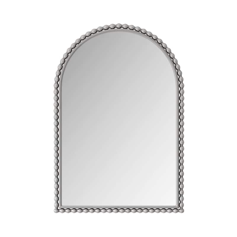 Iron Art Arch Vintage Vanity Mirror - Wall Hanging/Tabletop, Silver, Living Room - Silver