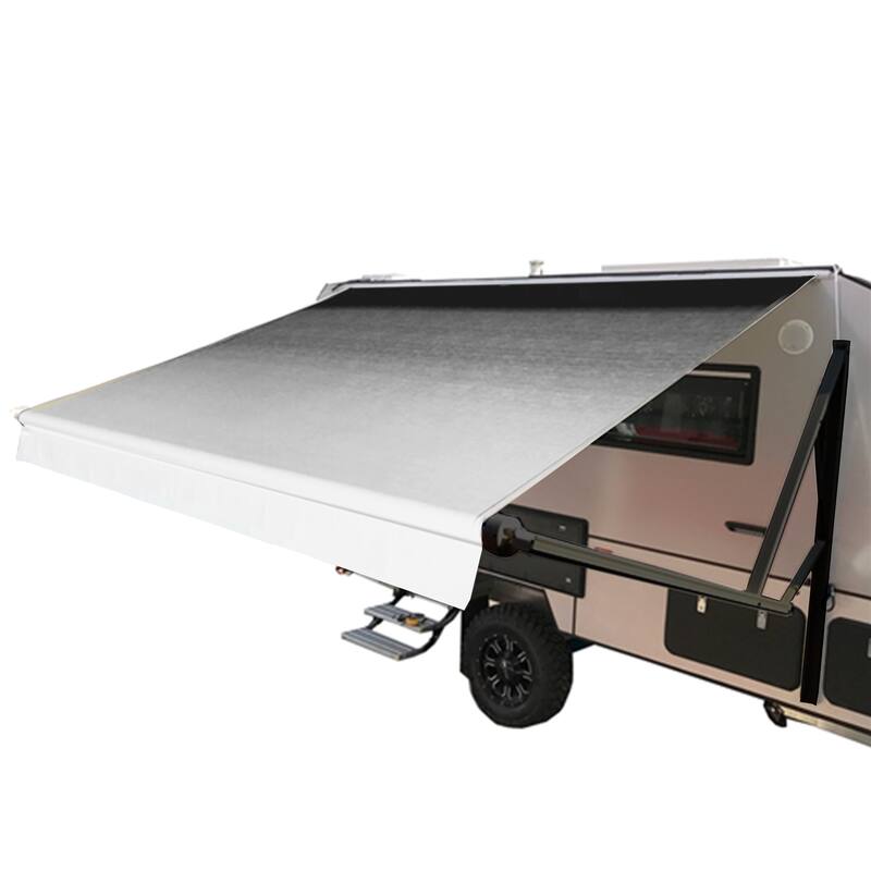 ALEKO Replacement Vinyl Fabric for 12 x 8 ft RV Awning Black Fade