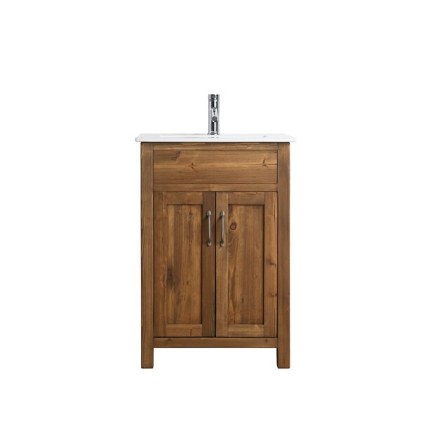 Bryson 24" Single Sink Vanity In Walnut. Opens flyout.