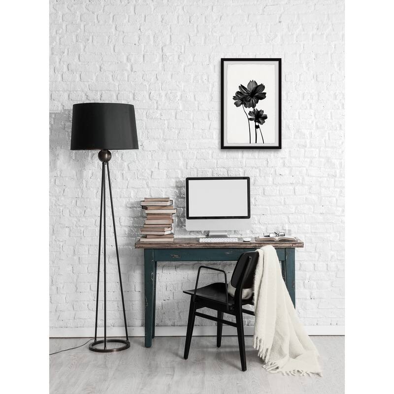 'Reflective Petals' Framed Painting Print