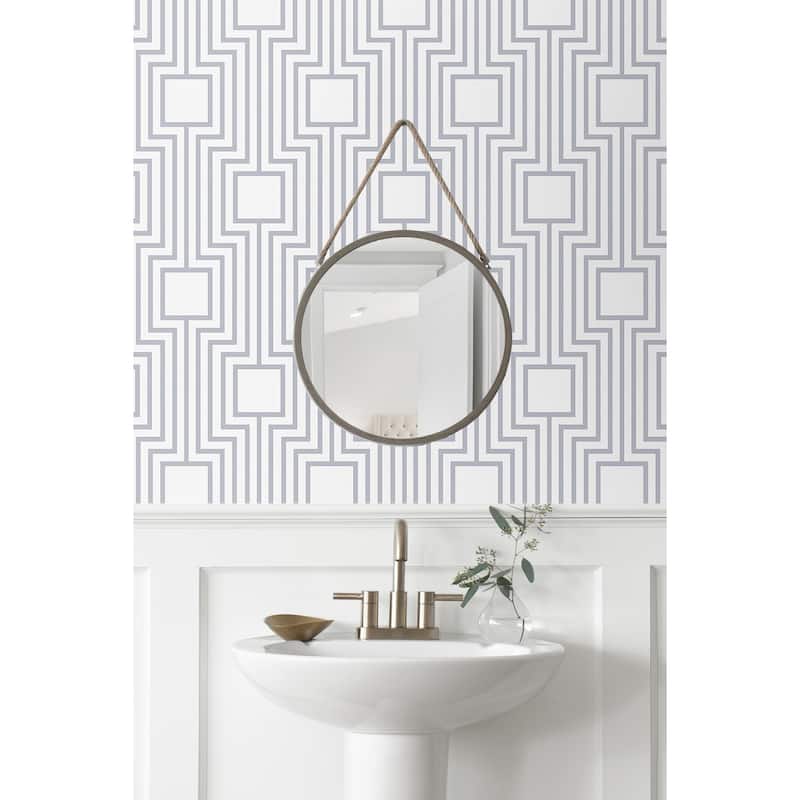 Seabrook Designs Kylea Geometric Non-Woven Unpasted Wallpaper