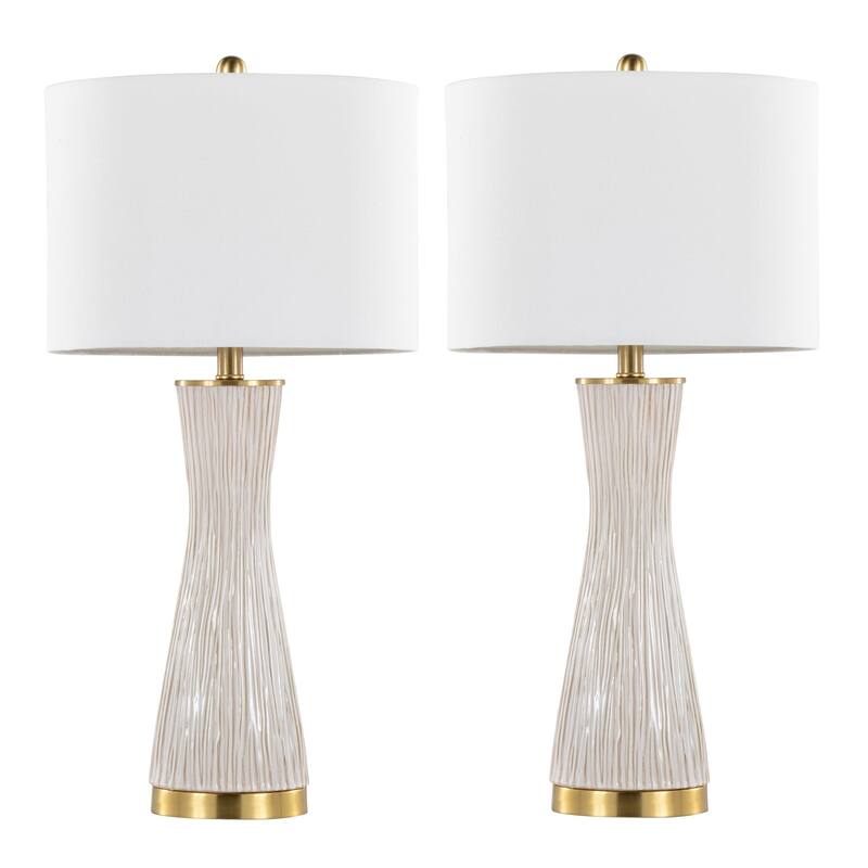 Gemma 28" Brush Ceramic Table Lamp - Set of 2