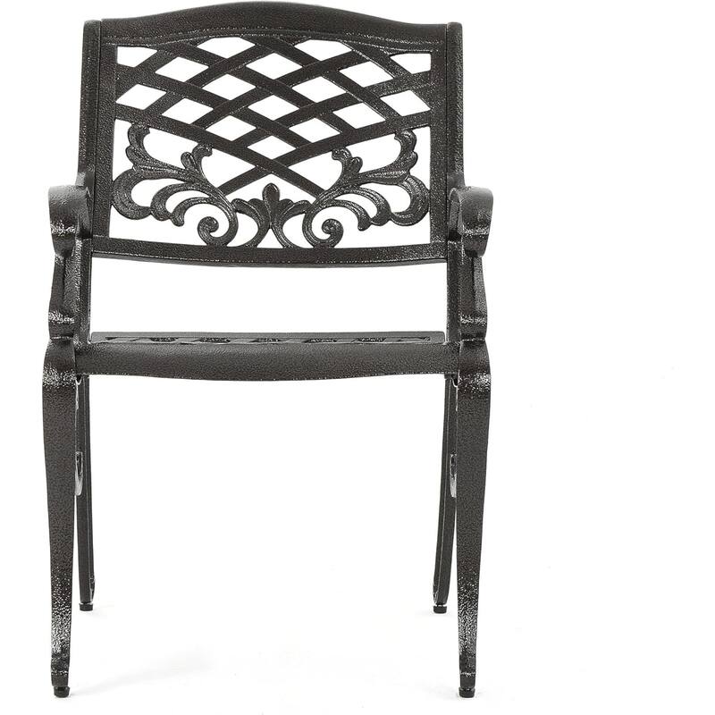 Roomfitters Outdoor Metal Patio Dining Set 7-Piece with Rectangular Table and Weather-Resistant Chairs