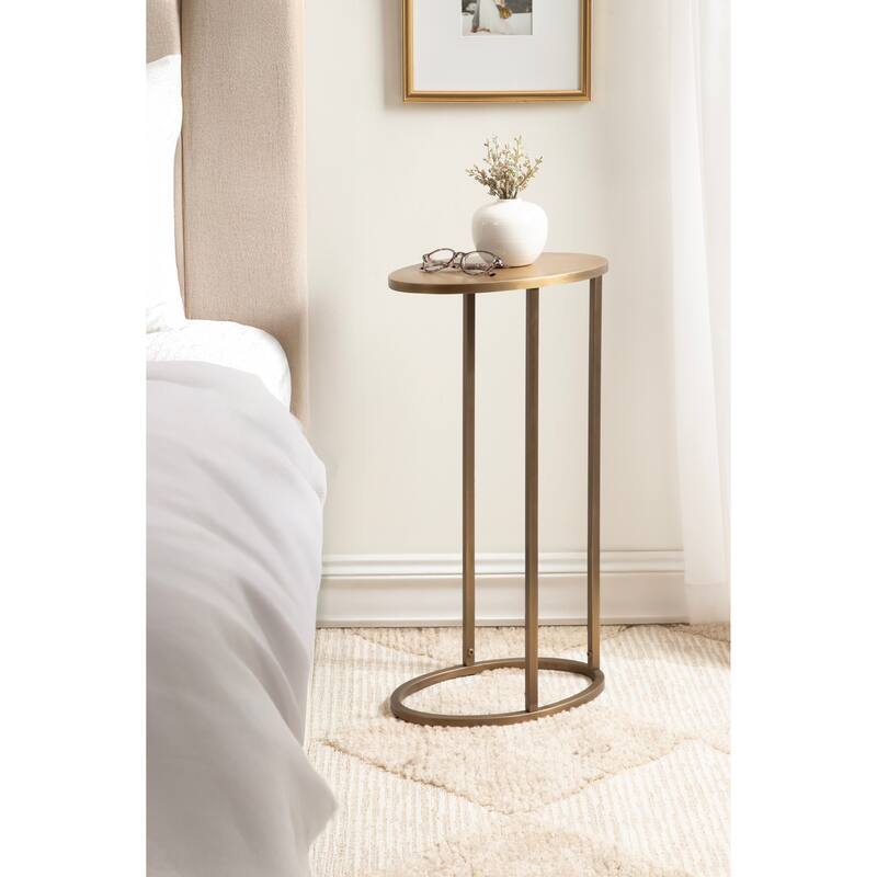 Kate and Laurel Natalli Metal Oval C-Table