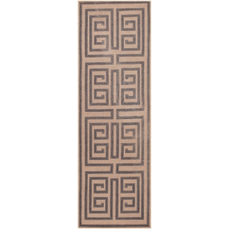 Livabliss Bohemian & Eclectic Ez Jute Graphic Washable Area Rug