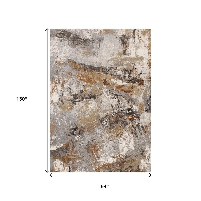 HomeRoots Abstract Modern Rectangle Area Rug - 8' X 11'