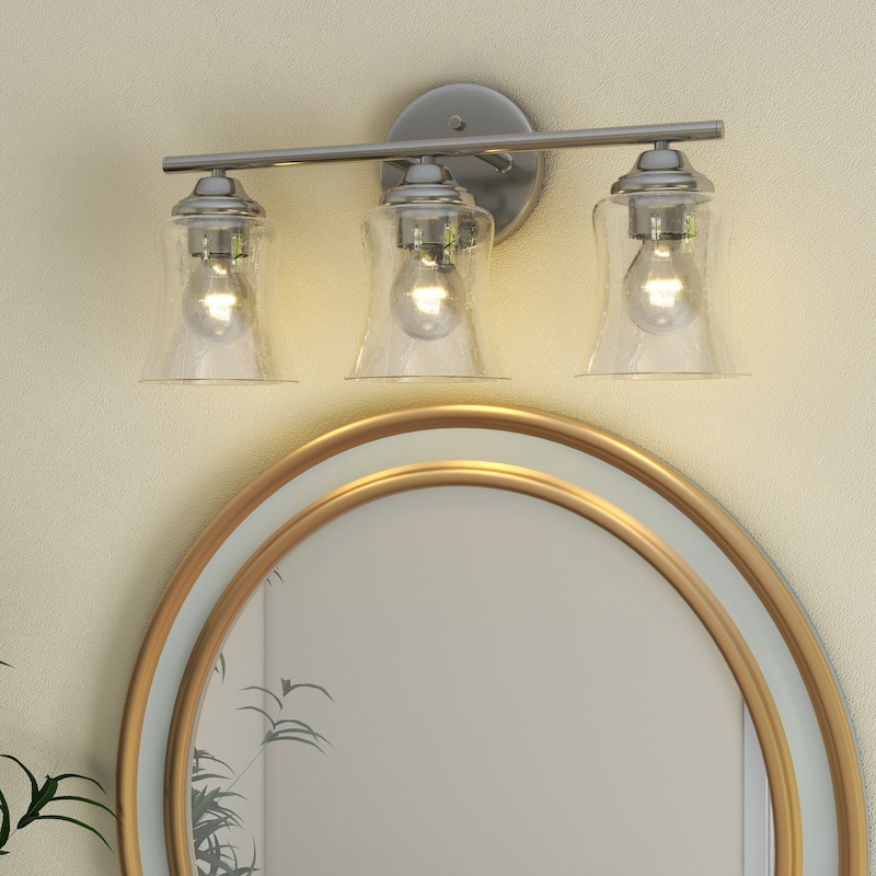 Modern Farmhouse 3-Light Bathroom Vanity Light - 17.68"x6.54"x9.41"
