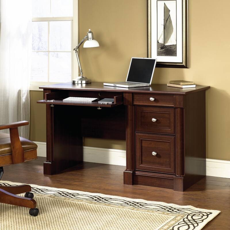 Computer Desk with Keyboard Tray - Modern Office Writing Table, 53" Wide