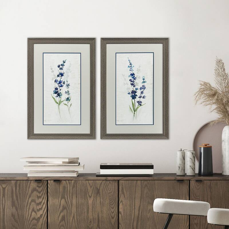 Paragon Fresh Lavender Framed Art - Set of 2 - 2-piece Set