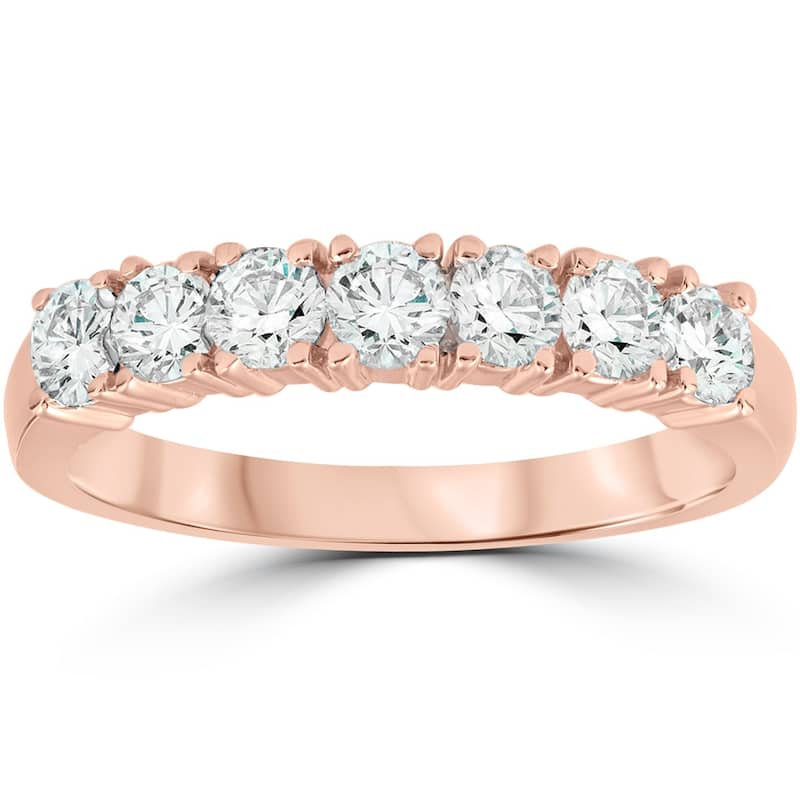 1ct Diamond Rose Gold Wedding Anniversary Ring