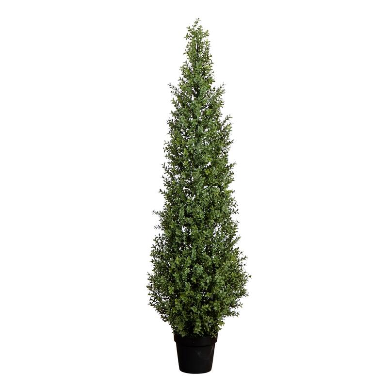 Potted Boxwood Topiary Artificial Tree - 5'