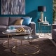 preview thumbnail 1 of 22, Subira Antique Gold Finished Metal Wood Round Coffee Table Nesting Set by iNSPIRE Q Bold
