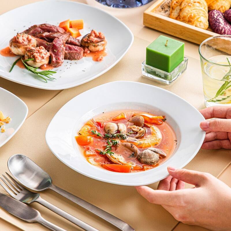 MALACASA Elisa Porcelain Dinnerware Set (Service for 6)