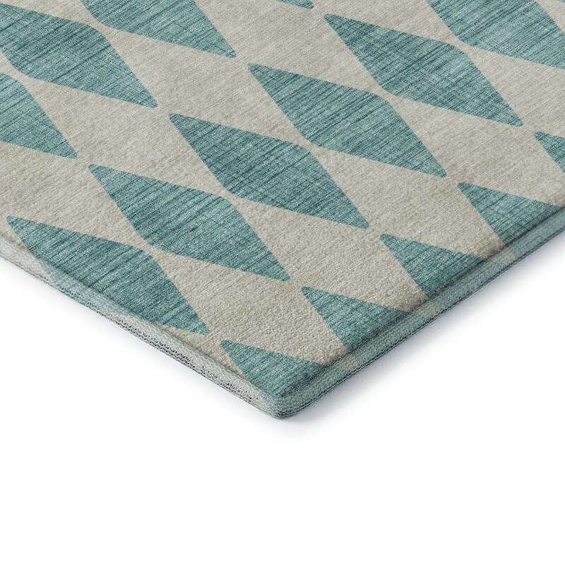 Premium Washable Super Soft Modern Diamond Mayfield Rug