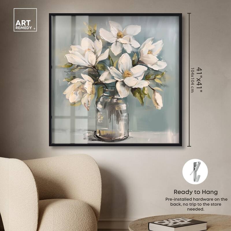 Prismatic Floral and Jar Shadowbox by Art Remedy