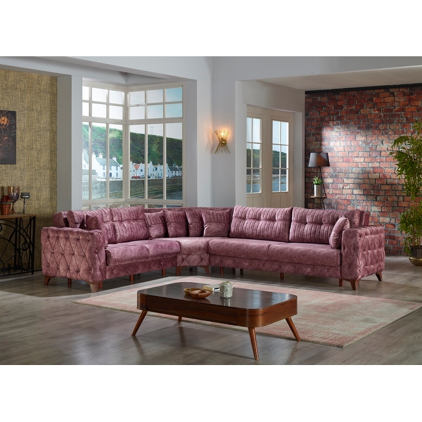 Pink clearance sleeper sectional