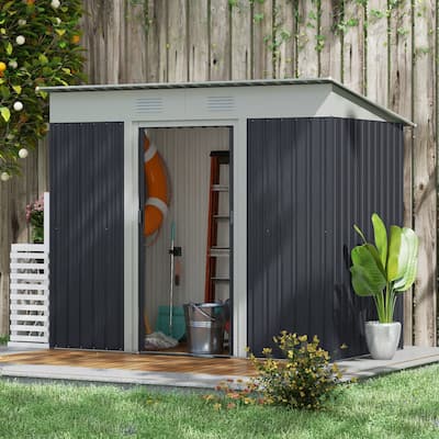 Rust-resistant Steel Storage Shed with Waterproof Panels & Sliding Lockable Door Garden Shed Pet Shed Tool Shed