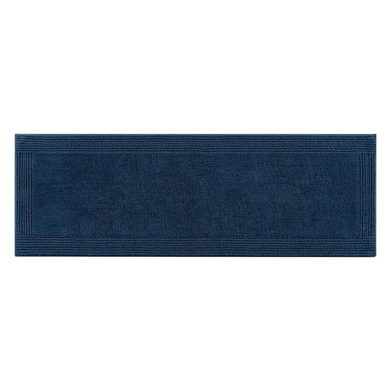 1 PCS 17x24" Cotton Tufted 3000 GSM Reversible Bath Rug Blue