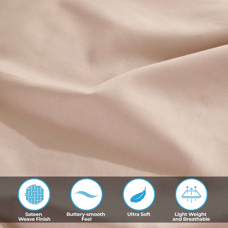Superior Egyptian Cotton 300 Thread Count Solid Bed Sheet Set