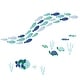 preview thumbnail 1 of 1, Lambs & Ivy Oceania Aqua/Blue Aquatic Fish Wall Decals/Stickers