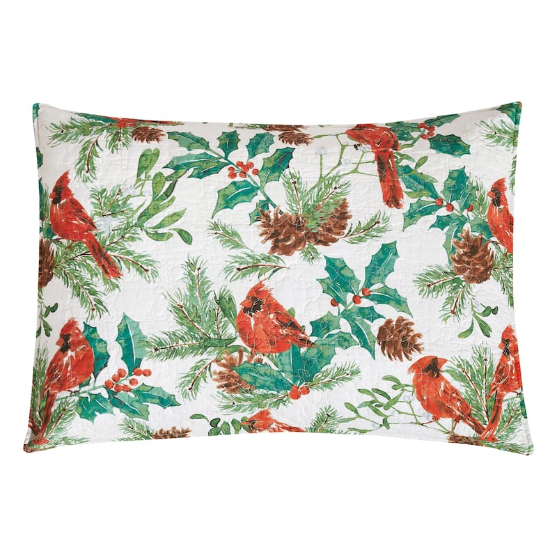 Delwyn Cardinal Cotton Quilt Set - Reversible and Machine Washable