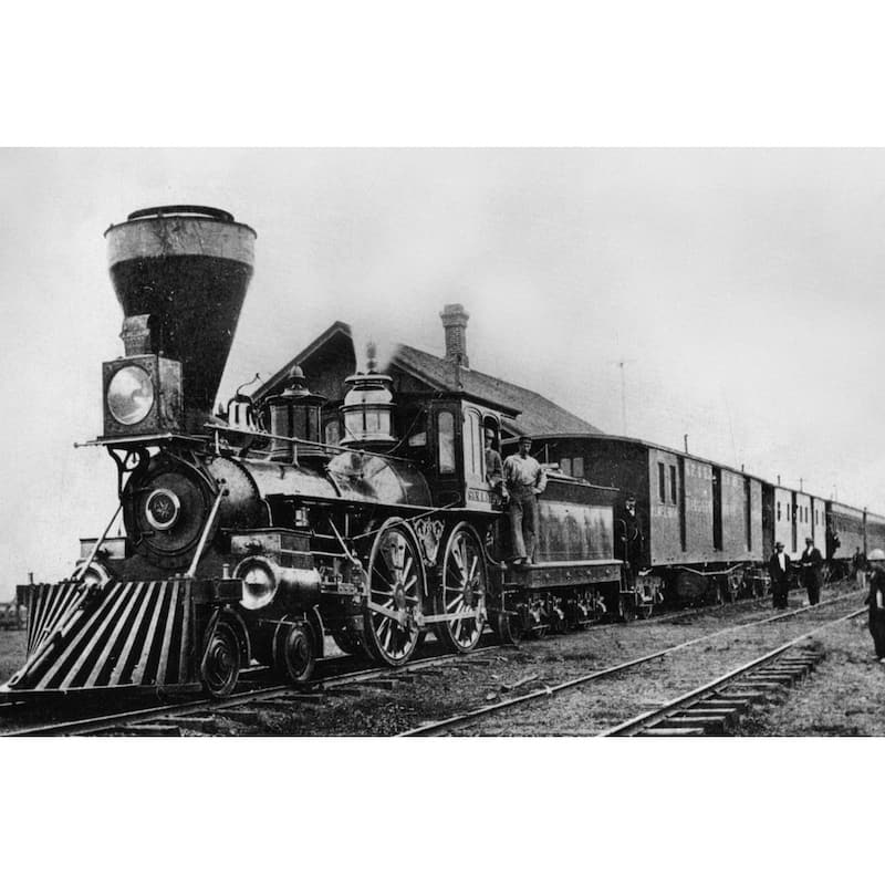 Train to Dallas Black and White Gallery Wrapped Canvas