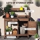 preview thumbnail 4 of 25, Outsunny Potting Bench Table with Faucet, Sink, Hooks and Storage Cabinet, Outdoor Prep Table Gardening Bench