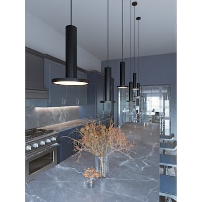 AFX Luna LED Pendant with White Acrylic