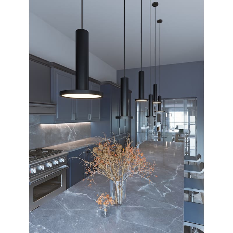 Luna Quadruple LED Pendant - Black