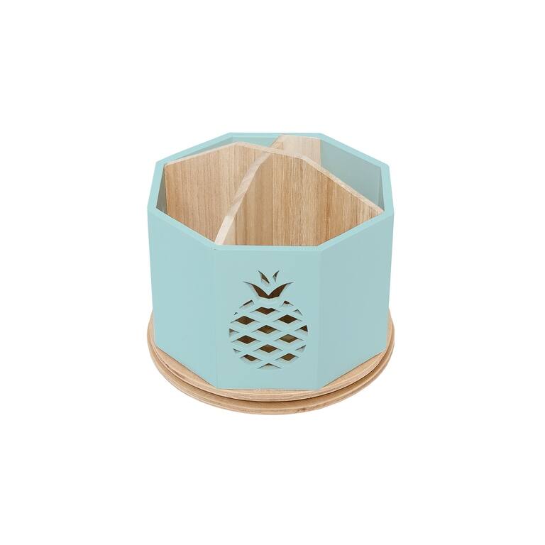DesignStyles 4 Compartment Spinning Desktop Organizer / Rotating Pen and Pencil Cup and Sorter