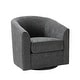 preview thumbnail 7 of 106, Cuenca Modern Living Room Wooden Upholstered 360° Swivel Barrel Chair with Metal Base and Wide Backrest