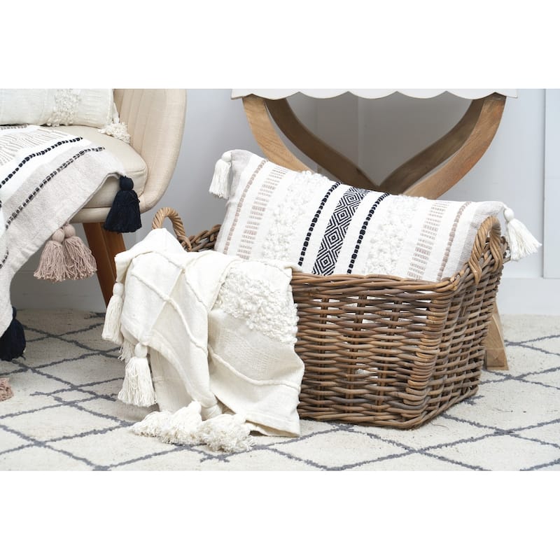 Barton White Throw Blanket