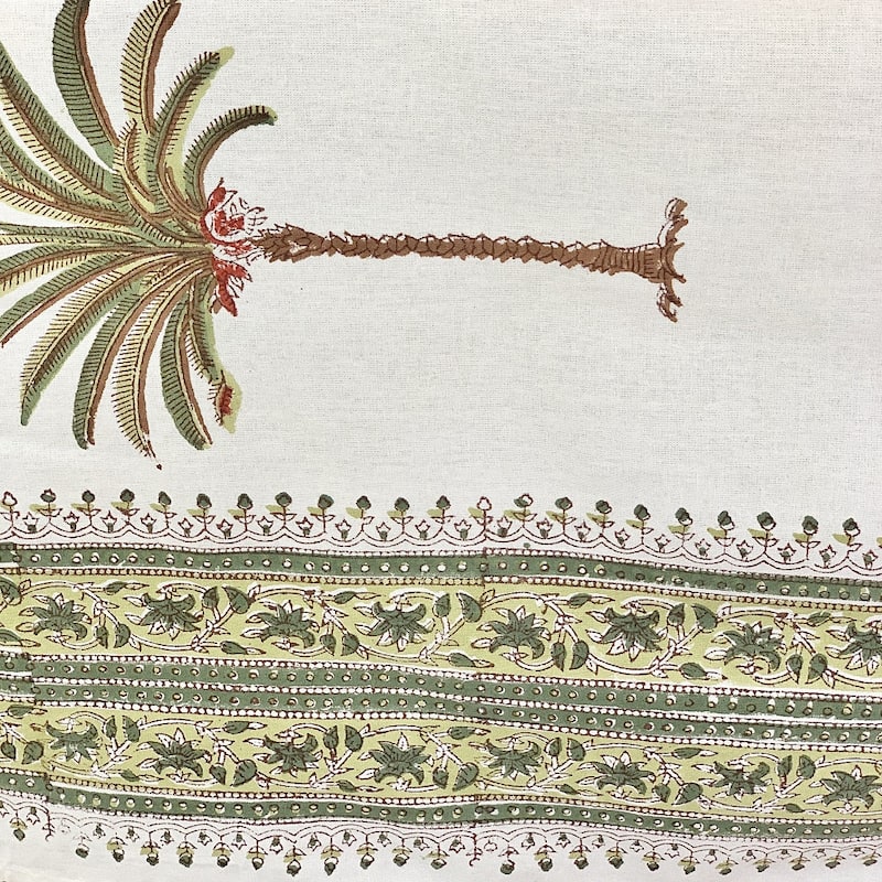 Rectangular tablecloth -Palm Tree Green