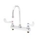 preview thumbnail 2 of 0, T and S Brass Deck Mounted Workboard Faucet with 8" Centers, 6" Swivel Chrome