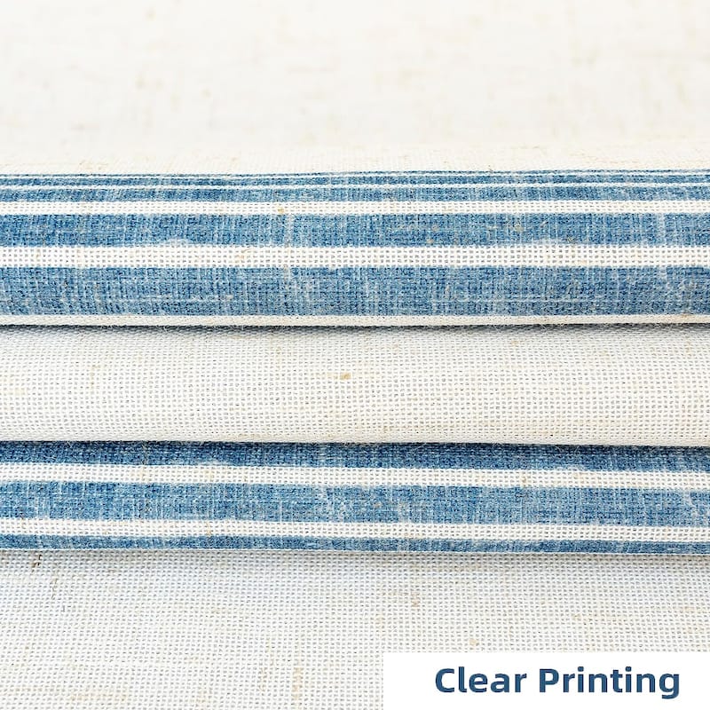 DriftAway Chris Vertical Striped Pattern Linen Textured Lined Blackout Window Curtains