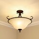 preview thumbnail 6 of 7, Wry Lighting Homestead 3-light Semi-Flush Mount in Rubbed Bronze