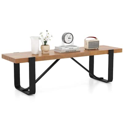Costway 60" Long Hallway Bench Entryway Bench with Metal Frame - See Details