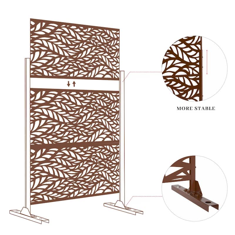 Privacy Screen Free Standing Stream Leaf