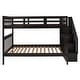 preview thumbnail 36 of 38, Full-Over-Full Bunk Bed with Stairway, Storage and Guard Rail