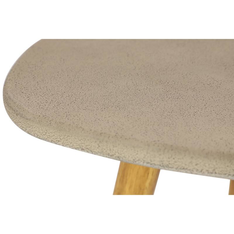 Gray Concrete Resin Modern Outdoor Dining and Accent Table Collection