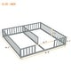 preview thumbnail 7 of 50, Two Twin Floor Bed with Fence,Guardrails