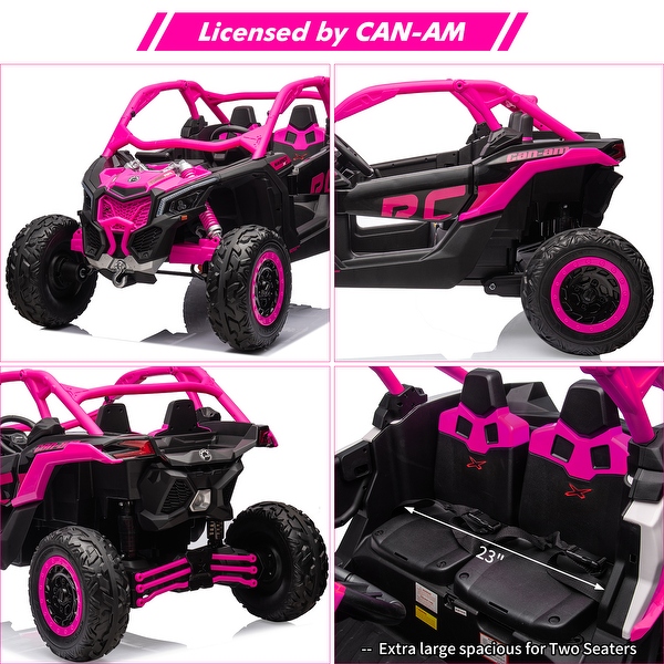 Ride on UTV Car Licensed Can Am Electric Off Road Car 23 Large Seat 4WD Kids Truck w Remote Control On Sale Bed Bath Beyond 40396525