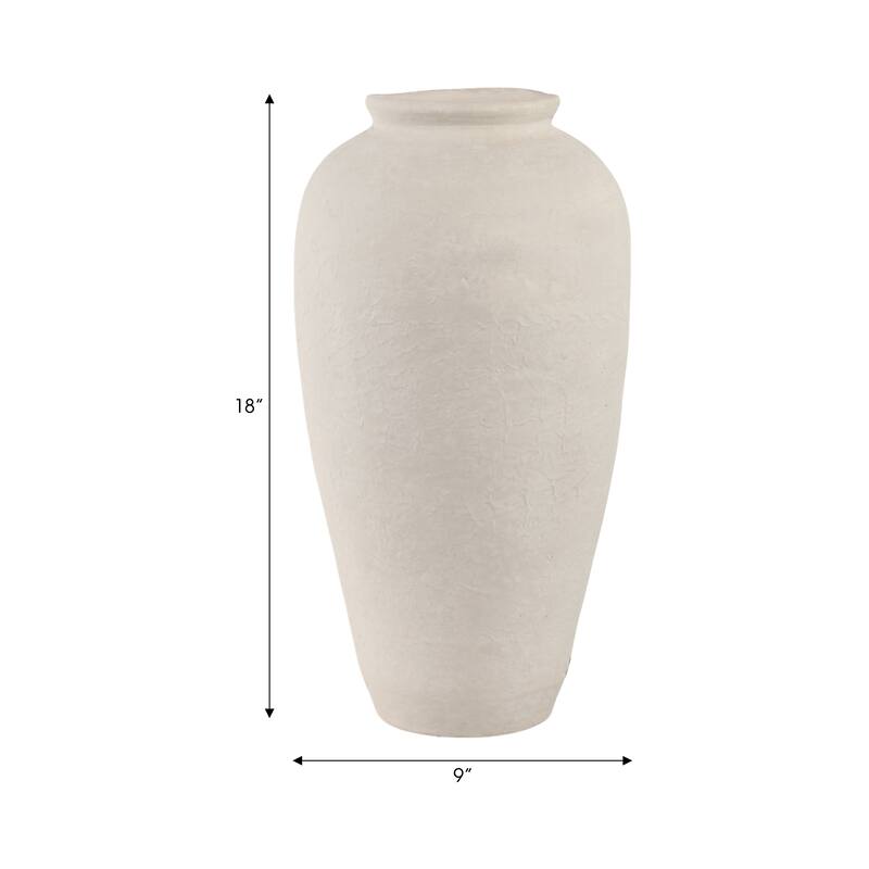 Terracotta Vase Casual Style Decorative Office Bedroom - 18" White