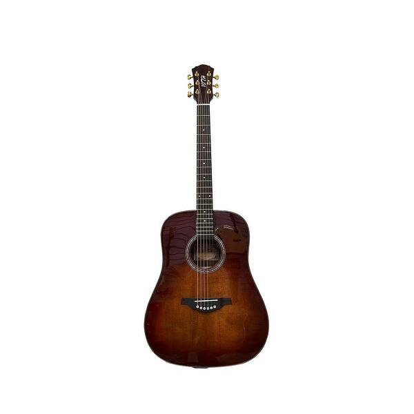 slide 2 of 8, Spruce Face Single Light Round Corner Retro Colored Folk Guitar Vintage