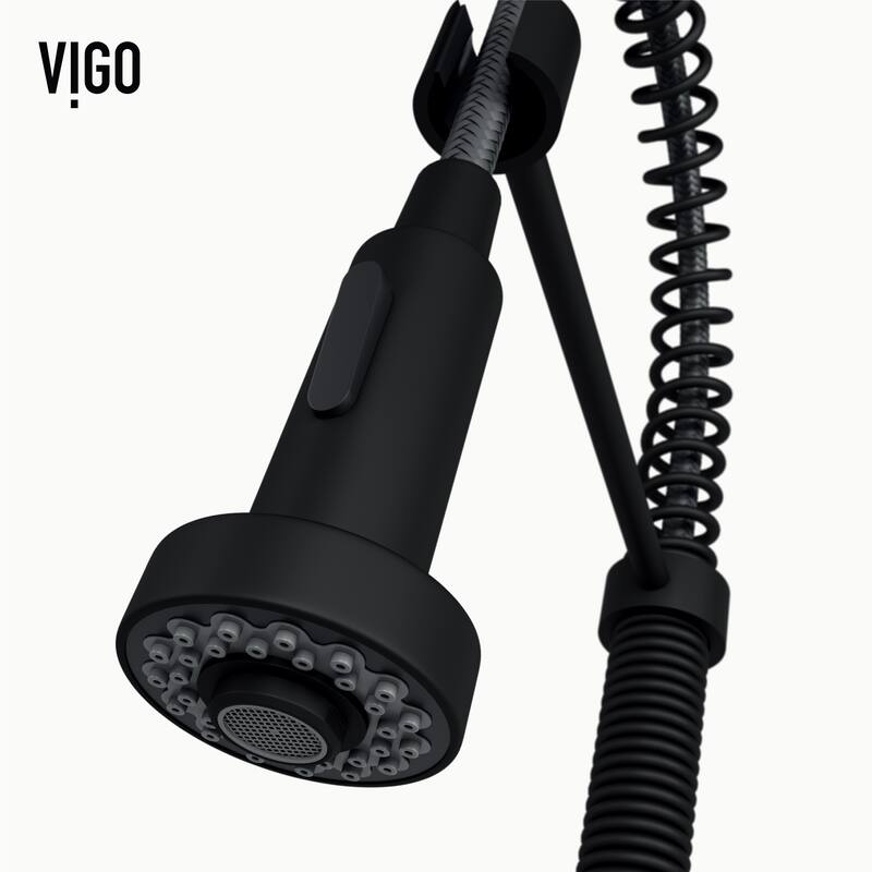 VIGO Edison 19" H Single Handle Pull-Down Sprayer Kitchen Faucet