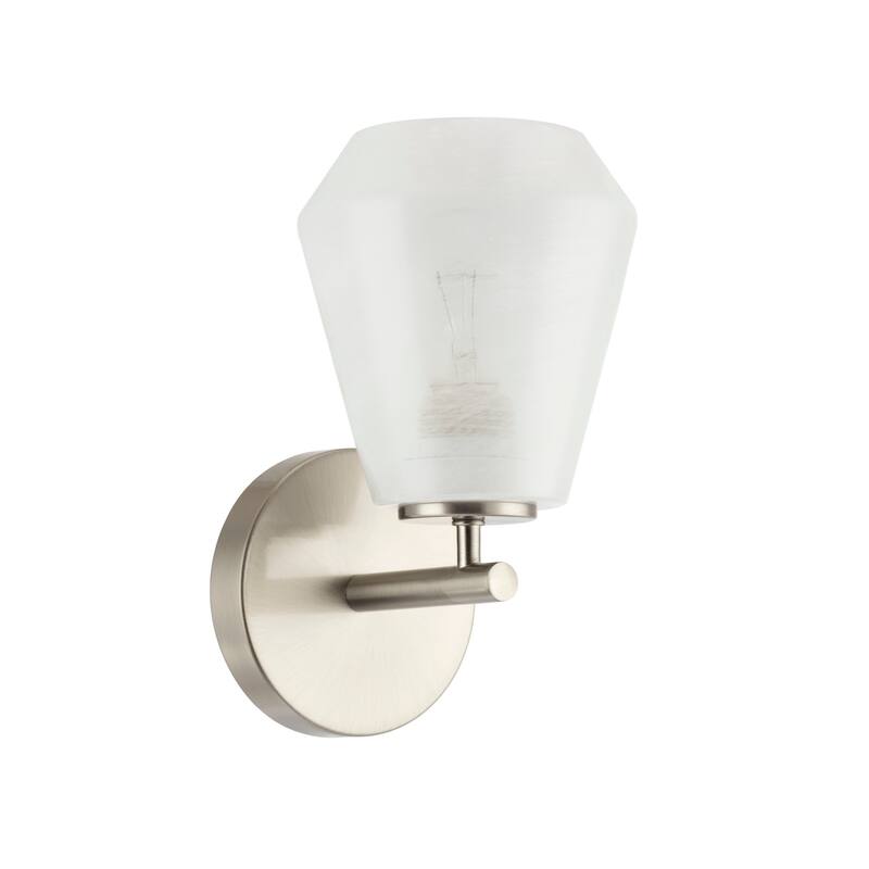 Artcraft Brooke 1-Light Wall Sconce - Wispy White Glassware Shade