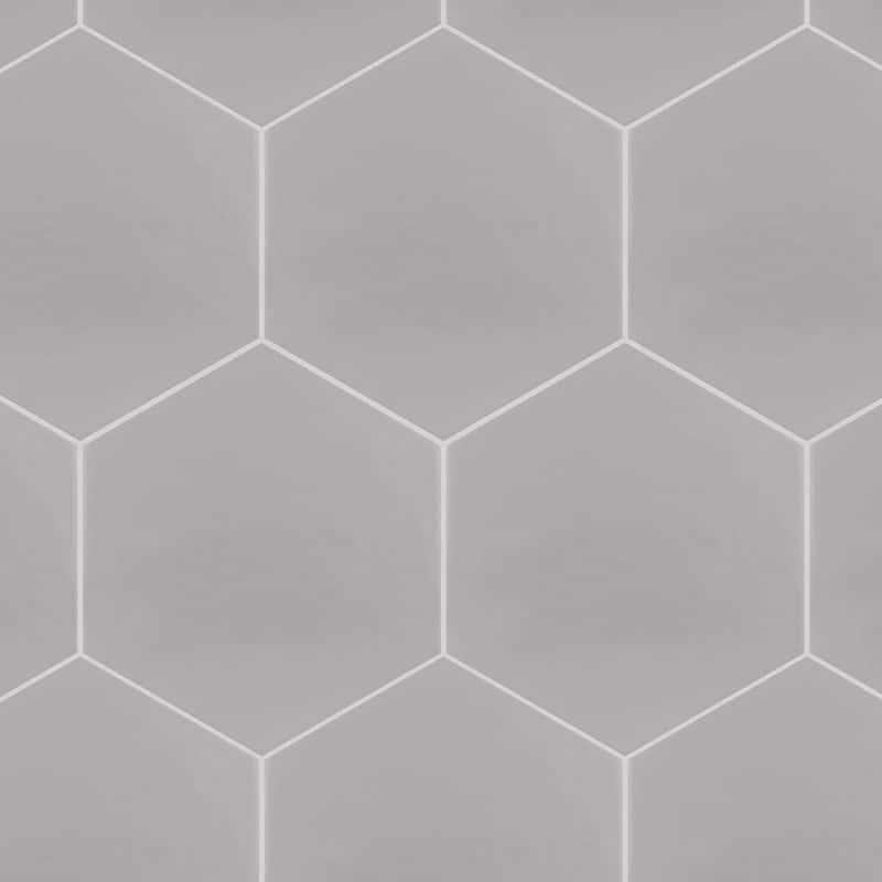 Merola Tile Hexatile Matte Gris 7" x 8" Porcelain Floor and Wall Tile